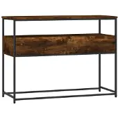 vidaXL Wandtafel 100x40x75 cm bewerkt hout gerookt eikenkleurig
