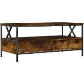 vidaXL Salontafel, gerookt eikenfineer, 100x51x45 cm, houtvezelplaat