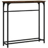 vidaXL Wandtafel 75x19,5x75 cm bewerkt hout gerookt eikenkleurig