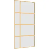 vidaXL Schuifdeur 102,5x205 cm mat ESG-glas en aluminium goudkleurig