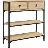 vidaXL Wandtafel 72,5x25x75 cm bewerkt hout sonoma eikenkleurig
