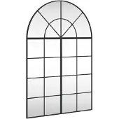 vidaXL Wandspiegel boog 80x120 cm ijzer zwart