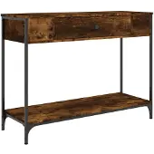 vidaXL Wandtafel 100x34,5x75 cm bewerkt hout gerookt eikenkleurig