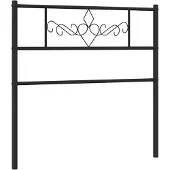 vidaXL Vervangend hoofdbord 75 cm metaal zwart