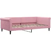 vidaXL Slaapbank 100x200 cm fluweel roze