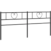 vidaXL Vervangend hoofdbord 200 cm metaal zwart