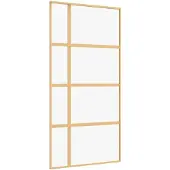 vidaXL Schuifdeur 102,5x205 cm helder ESG-glas en aluminium goudkleur