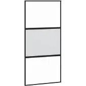 vidaXL Schuifdeur 102,5x205 cm gehard glas en aluminium zwart