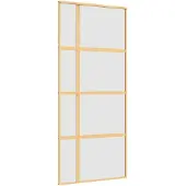 vidaXL Schuifdeur 90x205 cm mat ESG-glas en aluminium goudkleurig