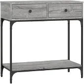 vidaXL Wandtafel 75x34,5x75 cm bewerkt hout grijs sonoma eikenkleurig