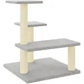 vidaXL Kattenmeubel met sisal krabpalen 61 cm lichtgrijs