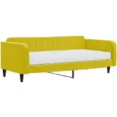 vidaXL Slaapbank met matras 100x200 cm fluweel geel
