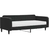 vidaXL Slaapbank met matras 100x200 cm fluweel zwart