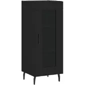 vidaXL Dressoir 34,5x34x90 cm bewerkt hout zwart