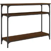 vidaXL Wandtafel 100x29x75 cm bewerkt hout bruin eikenkleur