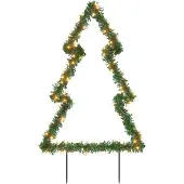vidaXL Kerstverlichting met grondpinnen boom 115 LED's 90 cm