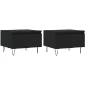 vidaXL Salontafels 2 st 50x46x35 cm bewerkt hout zwart