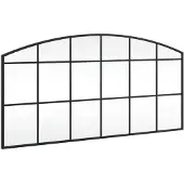 vidaXL Wandspiegel boog 100x50 cm ijzer zwart