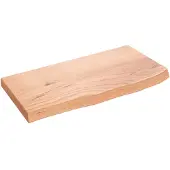 vidaXL Wandschap 60x30x(2-4) cm behandeld massief eikenhout lichtbruin