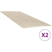 vidaXL Lattenbodem met 48 latten 2 stuks 100x200 cm
