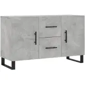 vidaXL Dressoir 100x36x60 cm bewerkt hout betongrijs