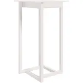 vidaXL Barkruk, wit, 60x60x110 cm, massief grenenhout