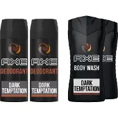 Axe Dark Temptation Set - 2 x Deodorant en 2 x Douchegel