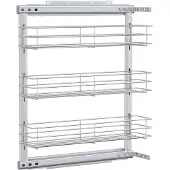 vidaXL Draadmand uittrekbaar 3-laags 47x15,5x55,5 cm zilverkleurig