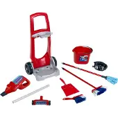 Theo Klein Toys Vileda schoonmaakwagen - incl. 3in1 steelstofzuiger - rood