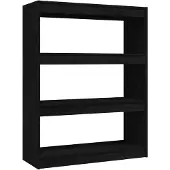 vidaXL Boekenkast/kamerscherm 100x30x103 cm massief grenenhout zwart