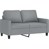 vidaXL Tweezitsbank 120 cm stof lichtgrijs