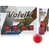 Volvik VIVID matte roze golfballen 12 stuks