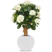 Maxifleur Kunstplanten Hortensia deluxe kunstplant op stam 90cm - crème