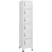 vidaXL Lockerkast 38x40x180 cm staal lichtgrijs