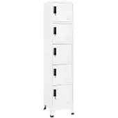 vidaXL Lockerkast 38x40x180 cm staal wit