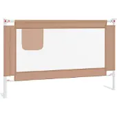 vidaXL Bedhekje peuter 120x25 cm stof taupe
