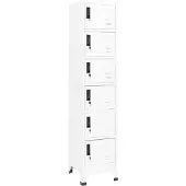 vidaXL Lockerkast 38x40x180 cm staal wit