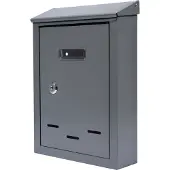 VOREL Brievenbus SMALL met 2 sleutels - grafiet - 285x200x60 mm