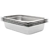vidaXL Gastronormbakken 4 st GN 1/1 100 mm roestvrij staal