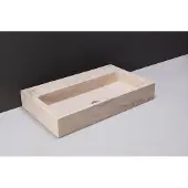 Forzalaqua Taranto wastafel 50x30cm met kraangat travertin