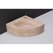 Forzalaqua Turino hoekfontein met kraangat 30x30cm travertin