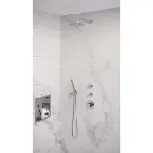 Brauer Chrome Edition complete inbouw regendouche met staafhanddouche, rechte wandarm en hoofddouche 20cm set 1 chroom