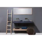Forzalaqua Wastafel Bellezza Doppio Graniet Gezoet 160,5x51,5x9 cm Zonder Kraangaten