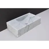 Forzalaqua Venetia fontein 40x20cm links zonder kraangat carrara