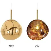 Sanimex NJOY hanglamp glas 27cm goud