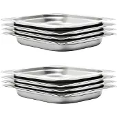 vidaXL Gastronormbakken 8 st GN 1/2 40 mm roestvrij staal
