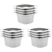 vidaXL Gastronormbakken 12 st GN 1/6 100 mm roestvrij staal