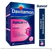 Davitamon Junior Framboos - Multivitamines vanaf 3 Jaar 120 St Tabletten