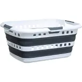 Five Vouwbare wasmand - Grijs/Wit, 45L