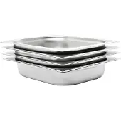 vidaXL Gastronormbakken 4 st GN 1/2 65 mm roestvrij staal